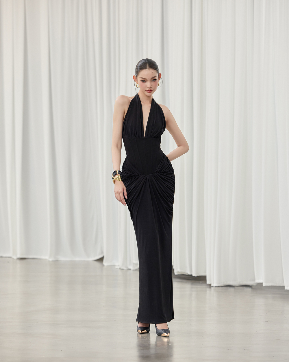 Sofia Dress - VE208 - BLACK