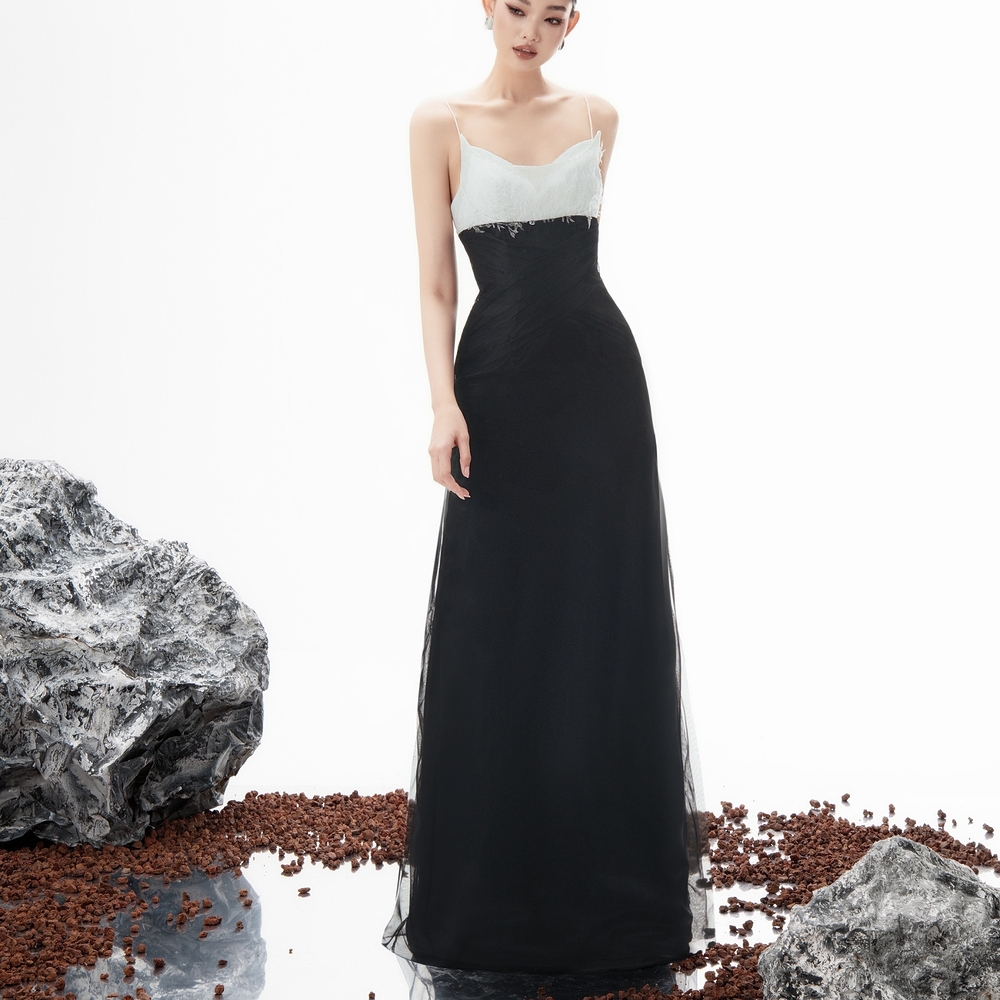 Deau Dress - ET220 - Black/White