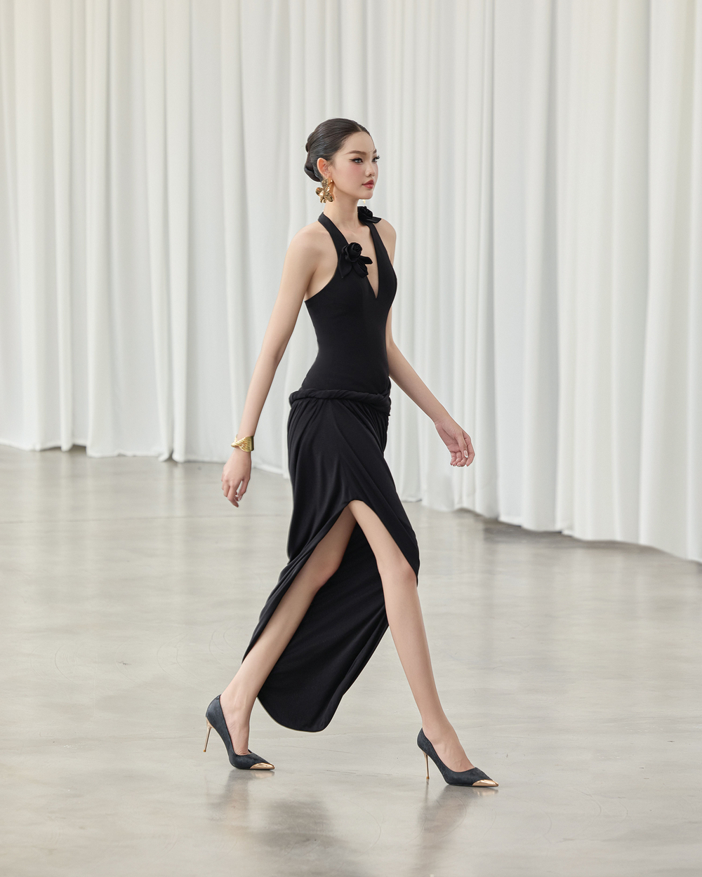 Rosa Dress - VE207 - BLACK