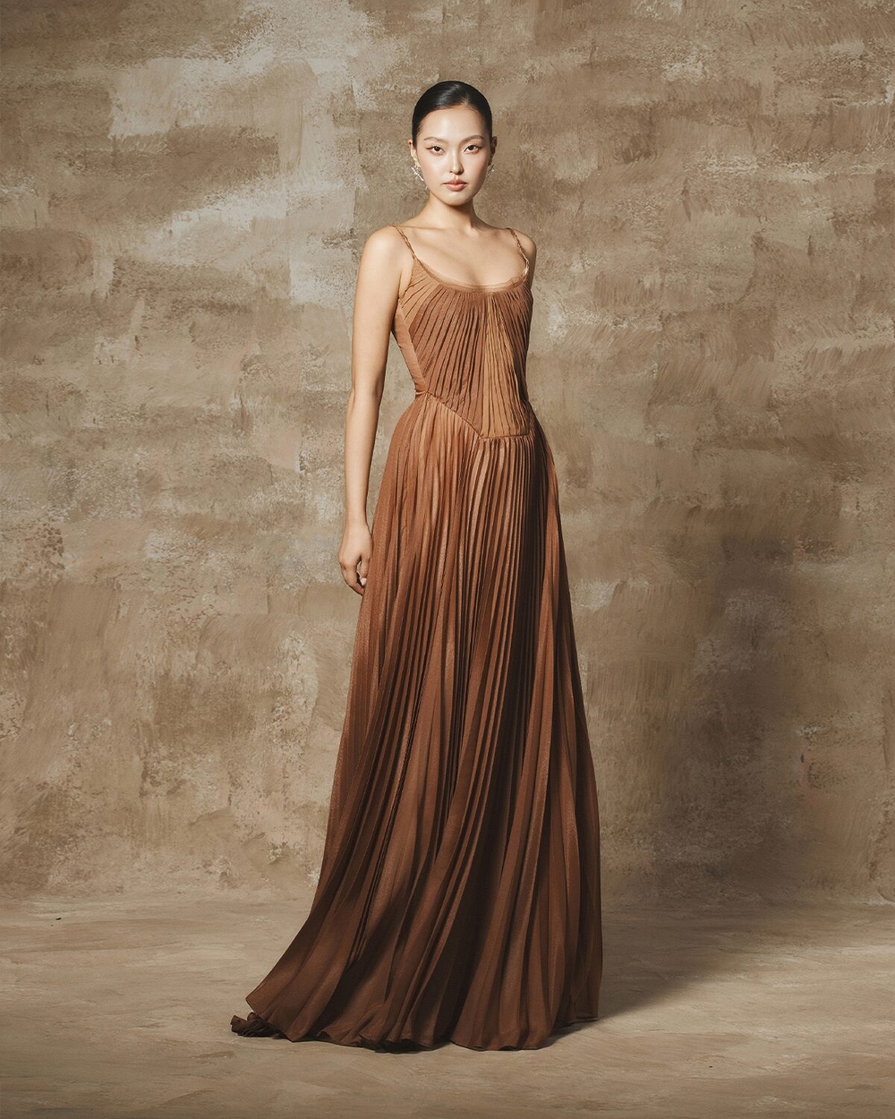 SOLI DRESS - DEEP BROWN