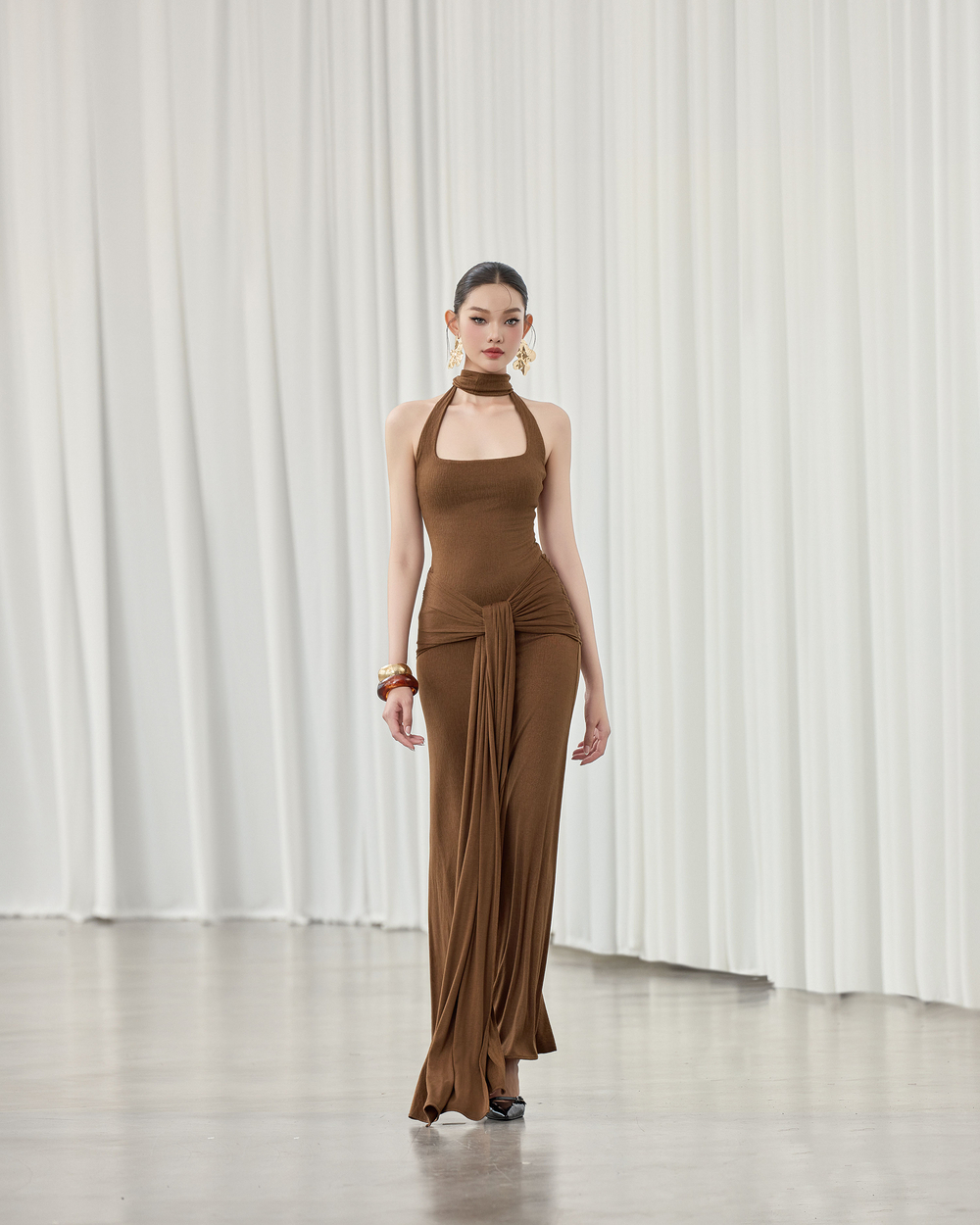 Gari Dress - VE206 - BROWN