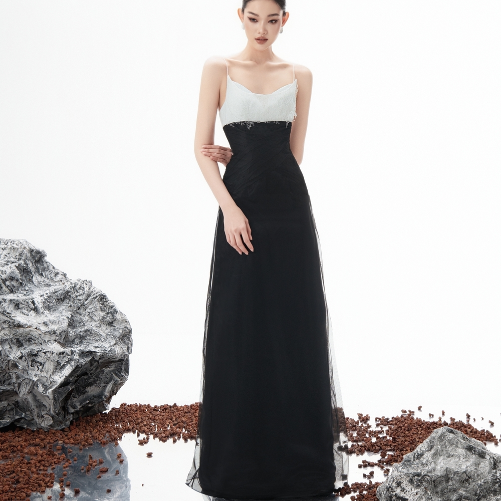 Deau Dress - ET220 - Black/White
