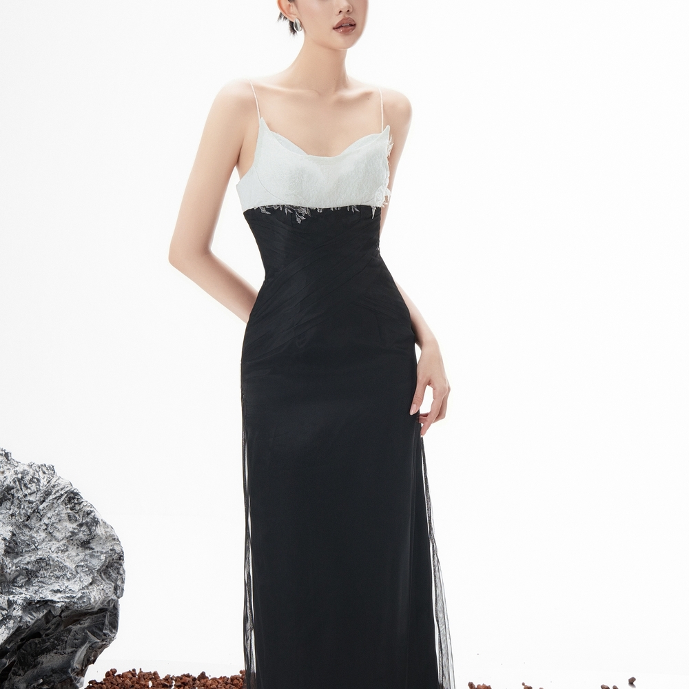 Deau Dress - ET220 - Black/White