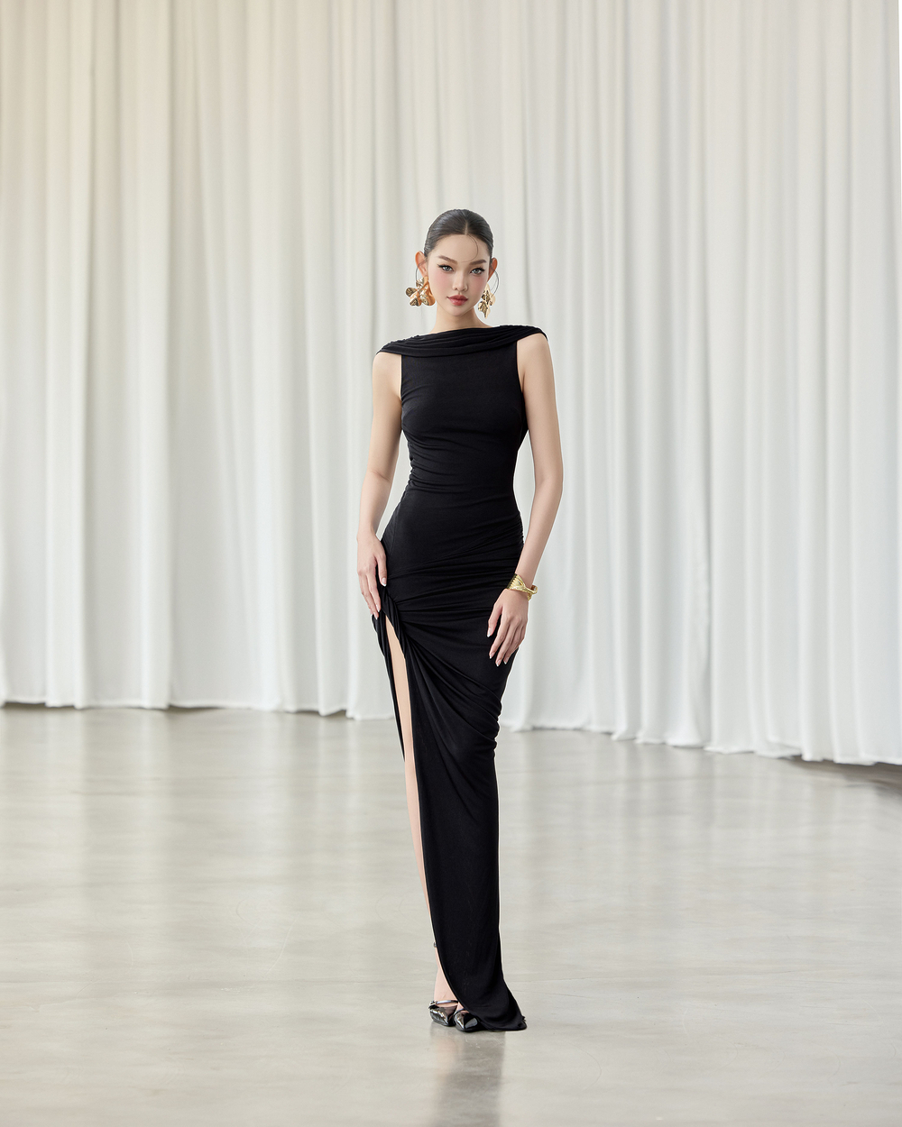 Lenox Dress - VE211 - BLACK