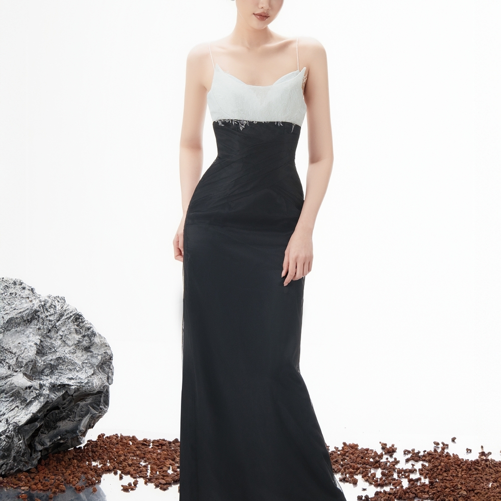 Deau Dress - ET220 - Black/White