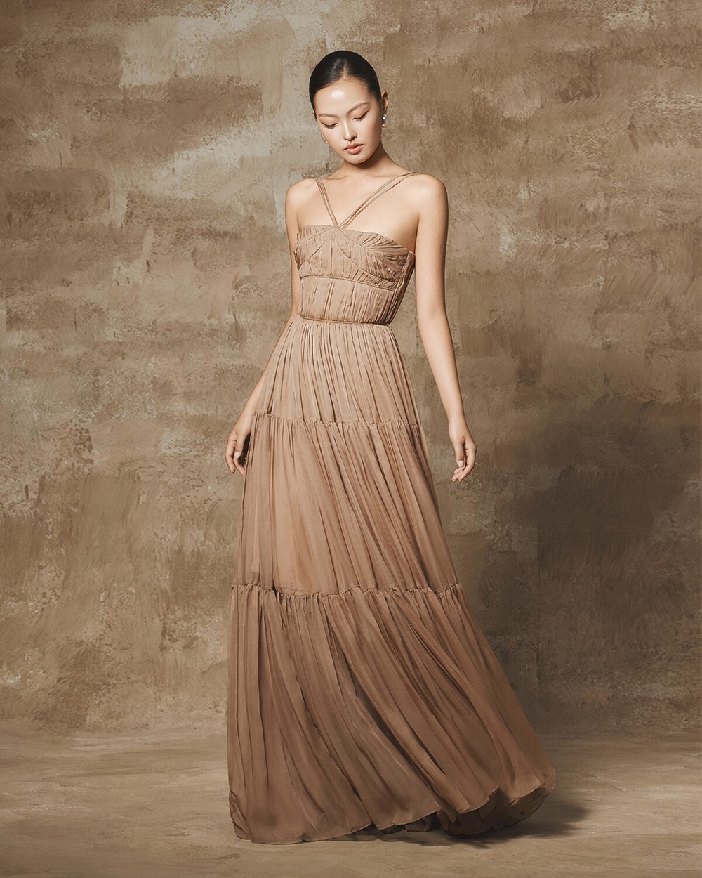 OLIA DRESS - CHIPMUNK BROWN