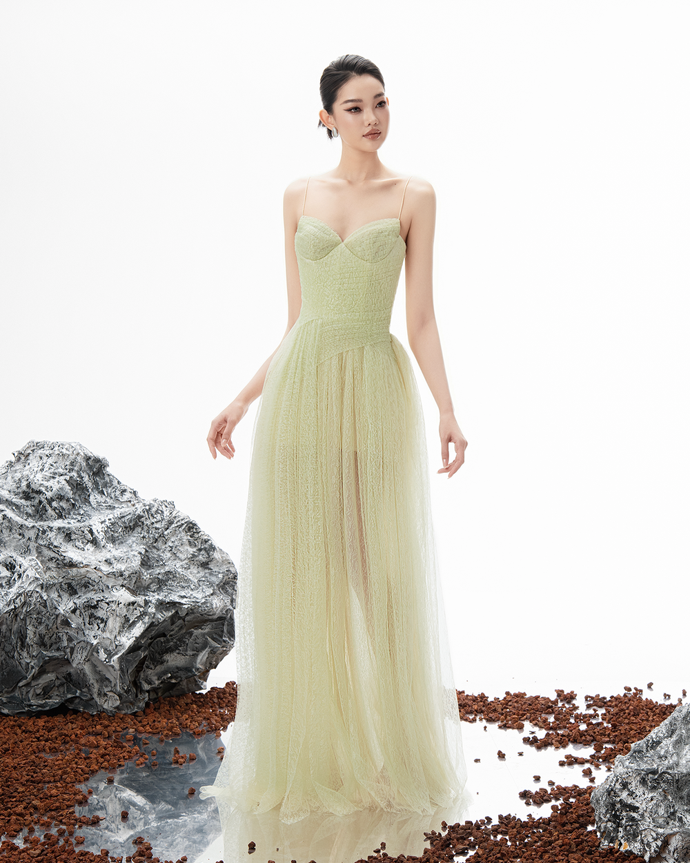 Mozza Dress - ET221 - Avocado Cream