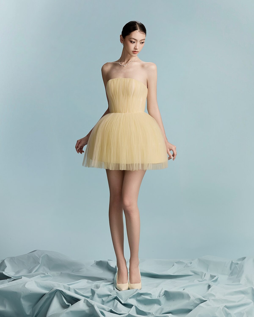 MUSE DRESS - PALE YELLOW