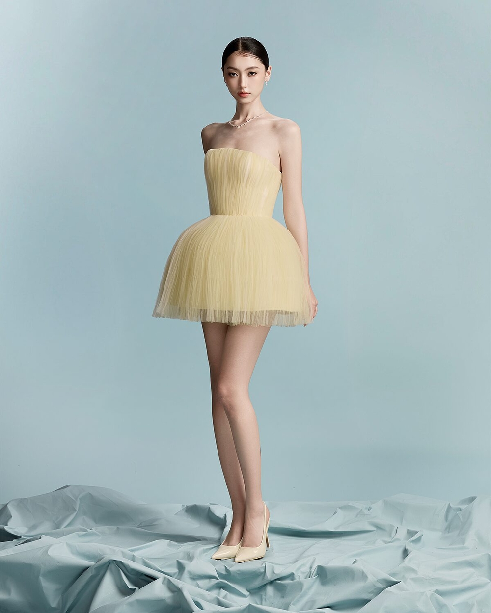 MUSE DRESS - PALE YELLOW