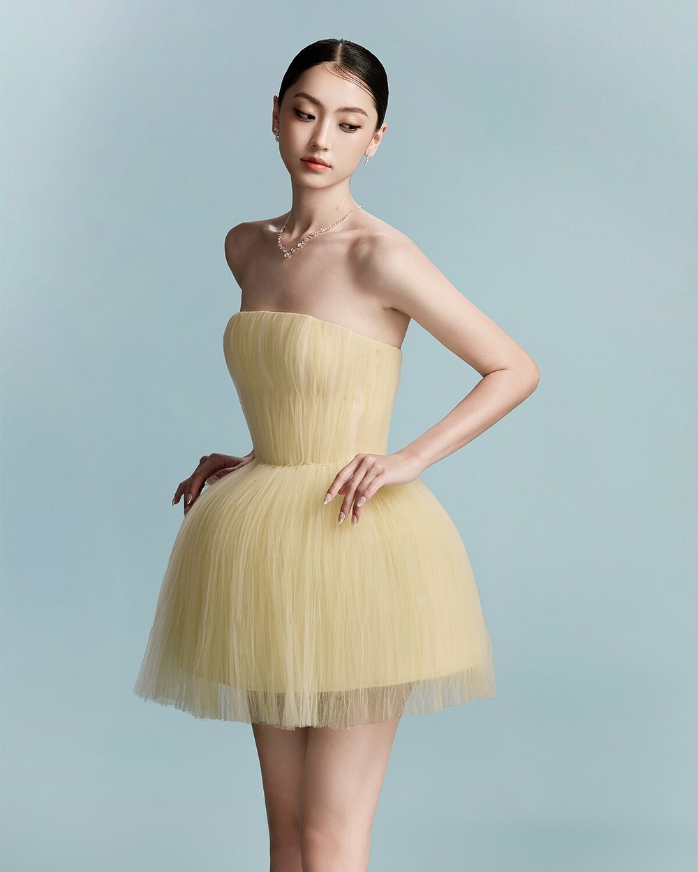 MUSE DRESS - PALE YELLOW