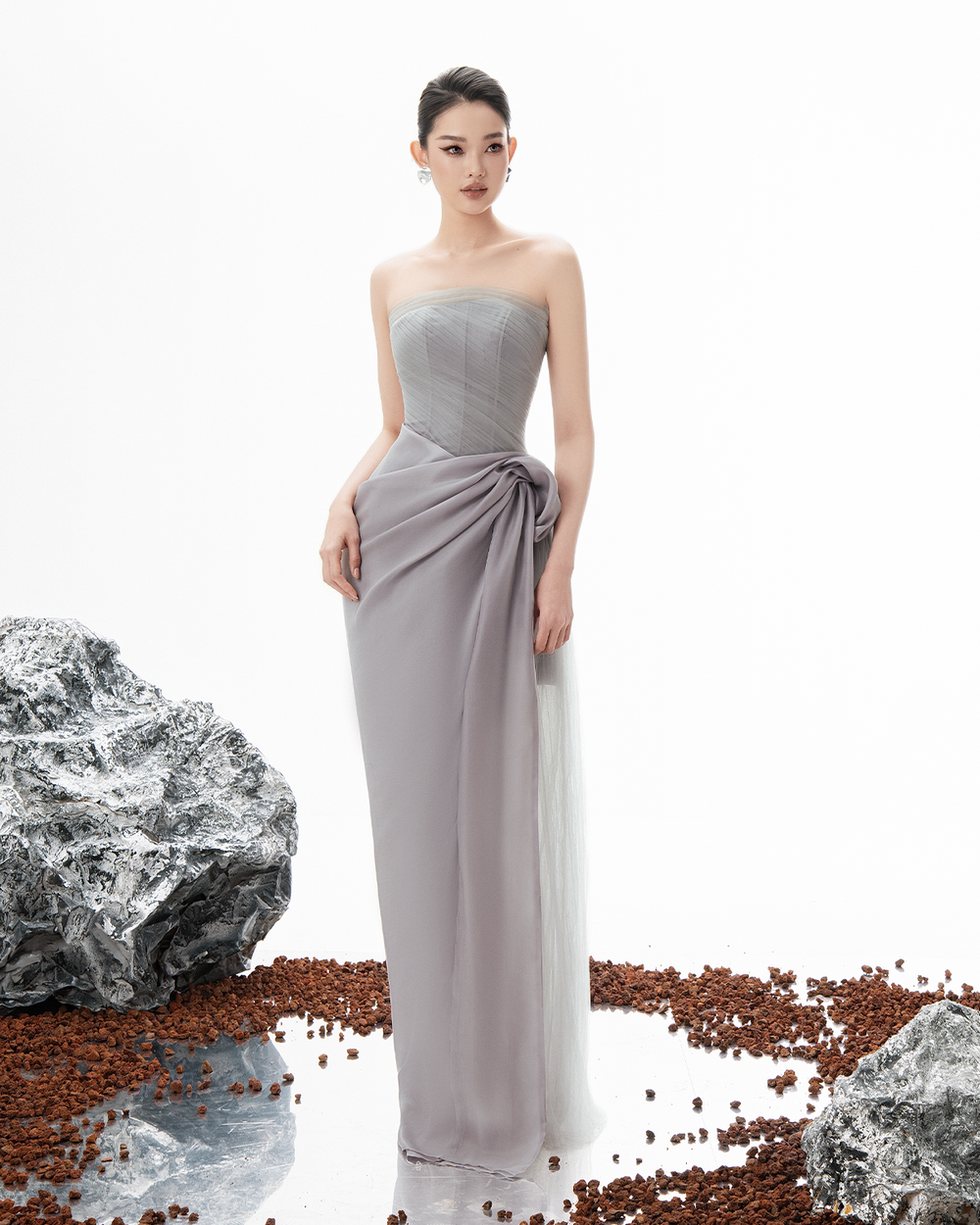 Esta Dress - ET219 - Blue/Gray Light