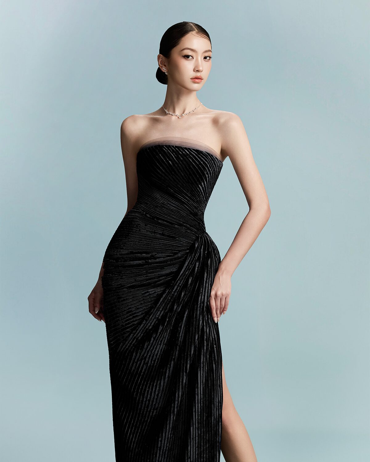 BYDI Asther Collection black sculpted dress