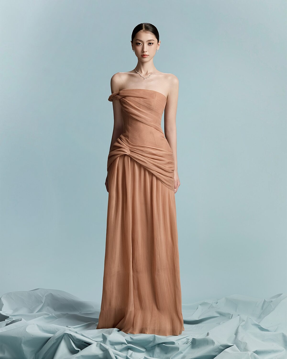 HAMO DRESS - COPPER BROWN
