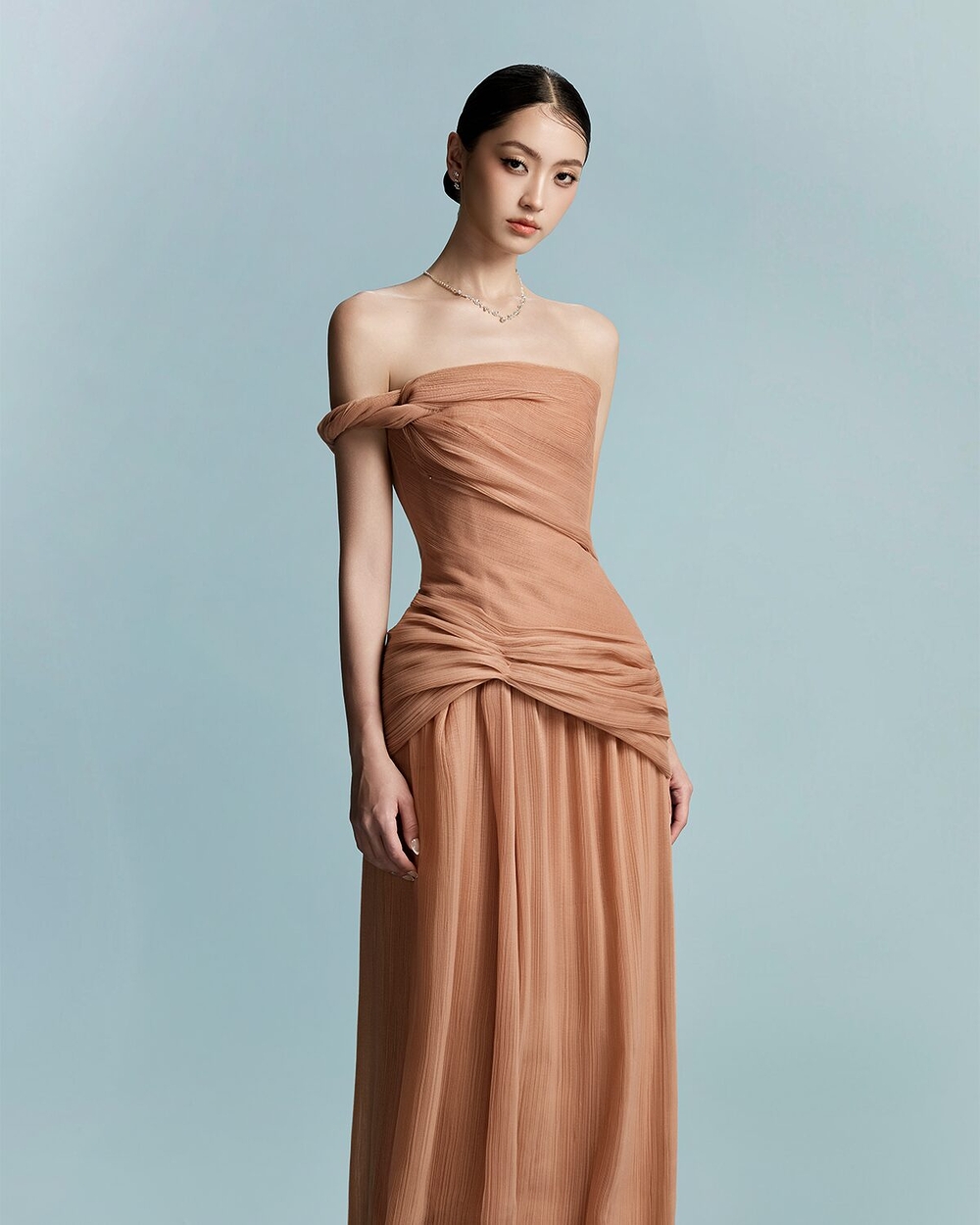 HAMO DRESS - COPPER BROWN