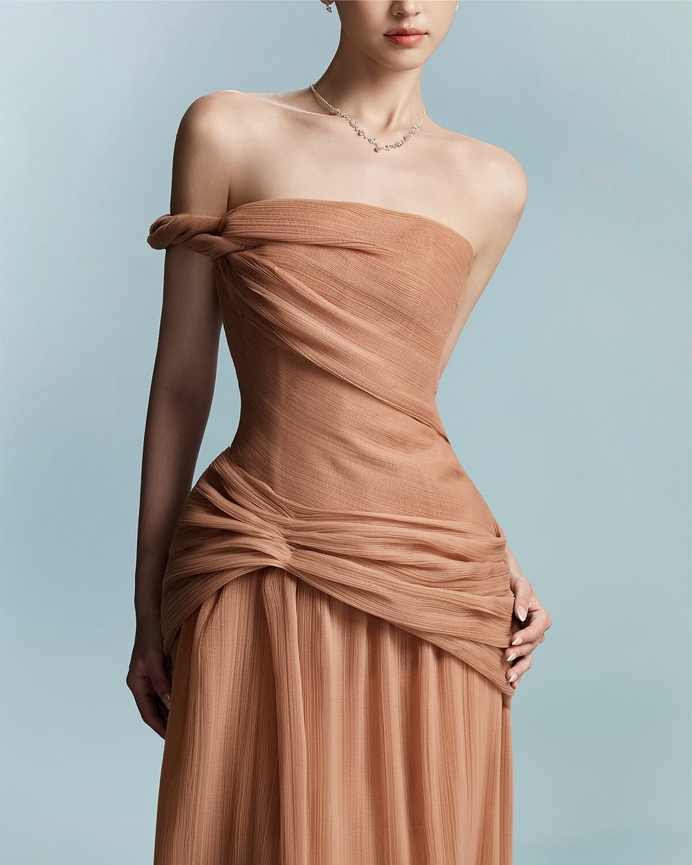 HAMO DRESS - COPPER BROWN