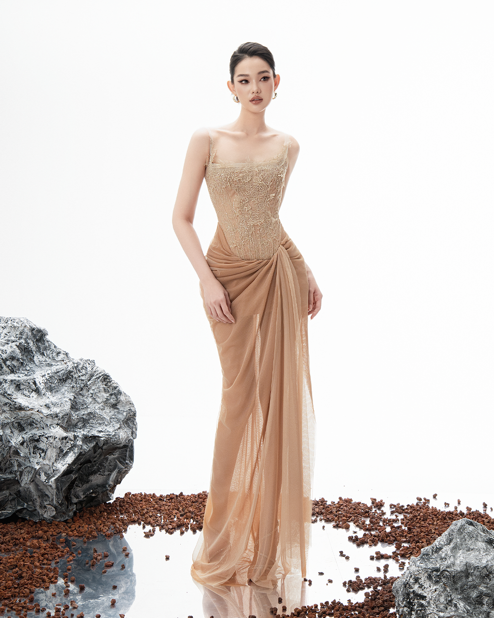 Cami Dress - ET215 - Apricot Beige