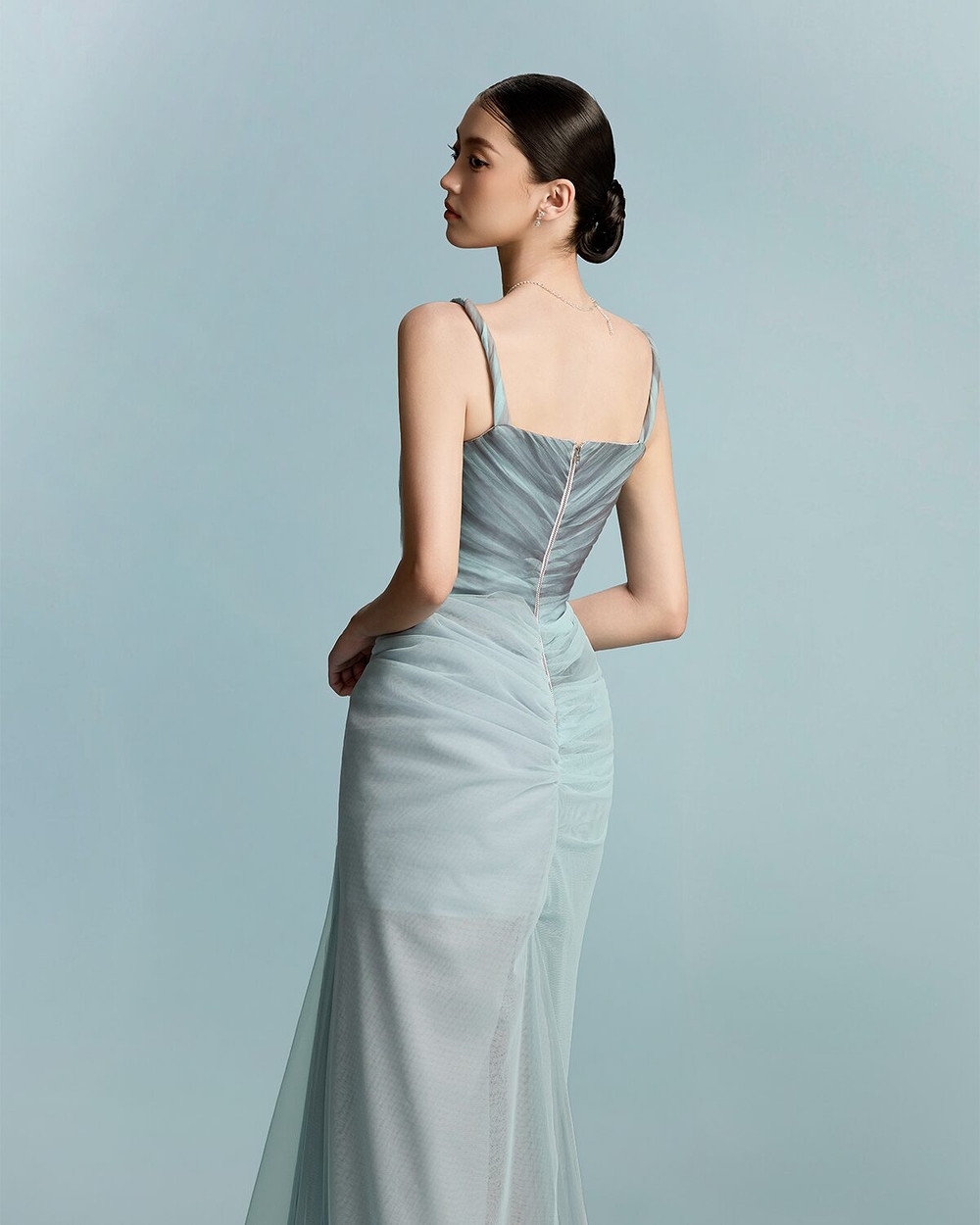 KAYLA DRESS - MISTY BLUE