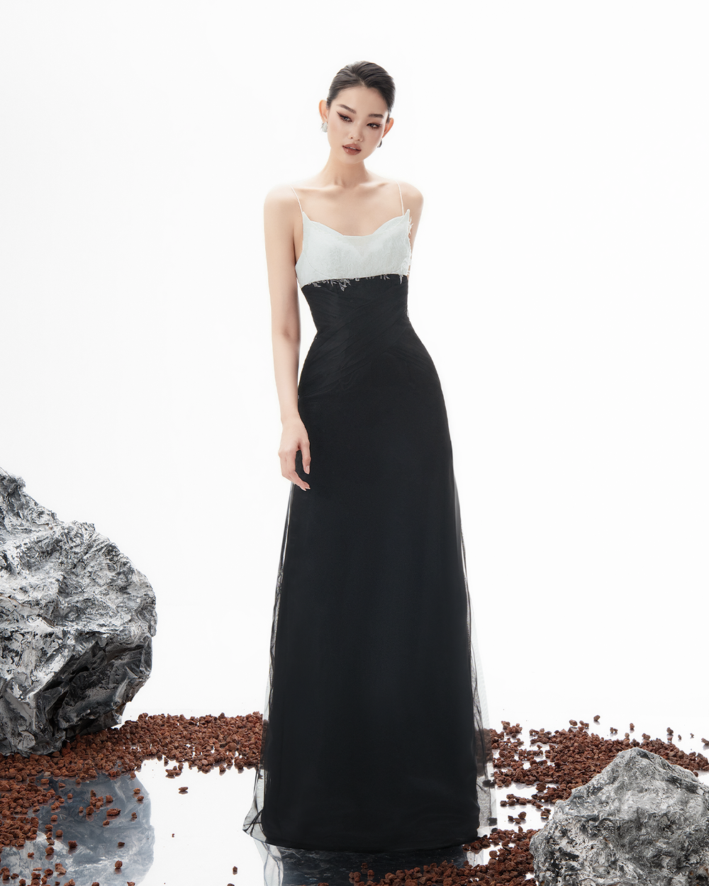 Deau Dress - ET220 - Black/White