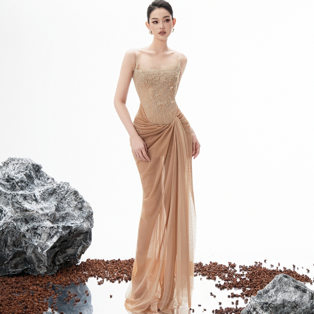 Cami Dress - ET215 - Apricot Beige