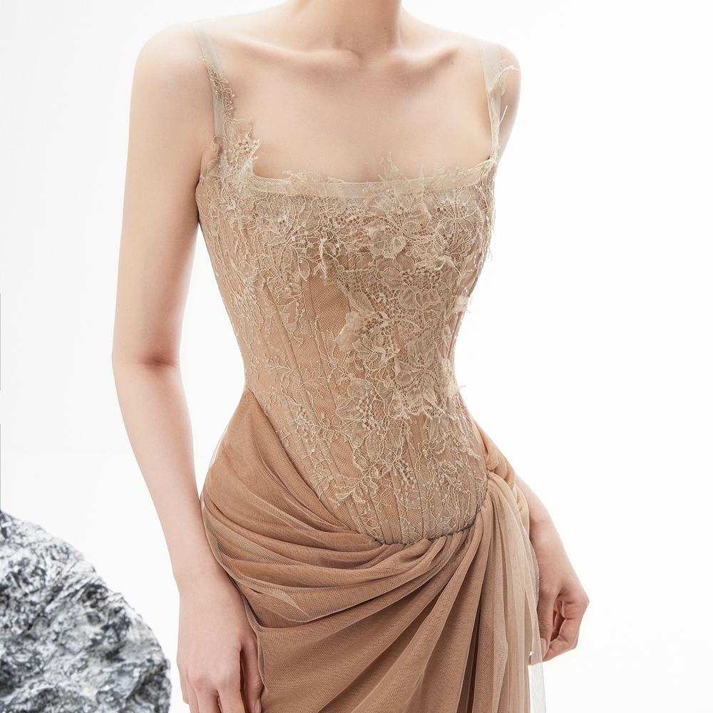 Cami Dress - ET215 - Apricot Beige