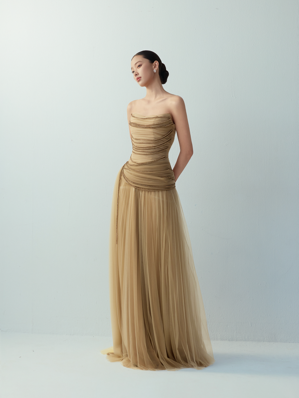DARA DRESS - CINNAMON BROWN
